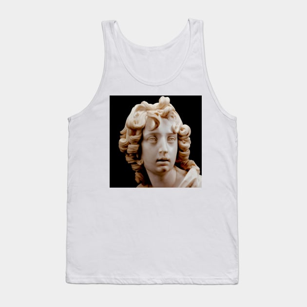 Carved marble head depicting John the Baptist the Young Evangelist Tank Top by Marccelus